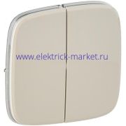 Legrand Valena Allure Лицевая панель для двухклавишного выключателя Слоновая кость