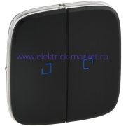 Legrand Valena ALLURE Антрацит Клавиша 2-ая с подсветкой/индикацией