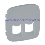 Legrand Valena Allure Лицевая панель для двойных телефонных/информационных розеток Алюминий