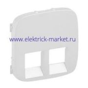 Legrand Valena Allure Лицевая панель для двойных телефонных/информационных розеток Жемчуг
