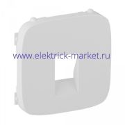 Legrand Valena Allure Лицевая панель для одиночной аудиорозетки с пружинными зажимами Белая