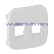 Legrand Valena Allure Лицевая панель для двойной аудиорозетки с пружинными зажимами Белая