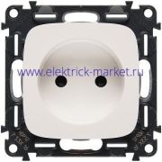 Legrand Valena Allure Электрическая розетка без заземления с защитными шторками, автоматические клеммы Белая