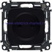 Legrand Valena Allure Электрическая розетка без заземления с защитными шторками, автоматические клеммы Антрацит