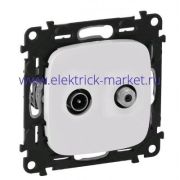 Legrand Valena Allure Розетка ТВ+спутник Звезда (простая) Белый