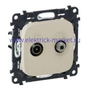 Legrand Valena Allure Розетка ТВ+спутник проходная Слоновая кость