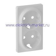 Legrand Valena LIFE Бел Накладка розетки с/з 2-ной