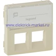 Legrand Valena LIFE Сл.кость Накладка розетки ТЛФ/комп 2-ой с полем для надписи
