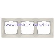 Werkel Рамка Snabb Basic на 3 поста Слоновая кость W0022003