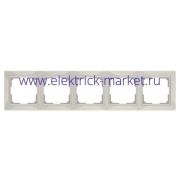 Werkel Рамка Snabb Basic на 5 постов Слоновая кость W0052003
