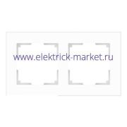 Werkel Рамка Favorit на 2 поста Стекло Белый матовый W0021105