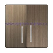 Werkel Набор клавиш для выключателя двухклавишного с подсветкой Бронзовый WL12-SW-2G-LED-CP