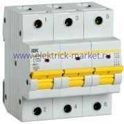IEK KARAT Автоматический выключатель ВА47-150 3Р 100А 15кА х-ка C
