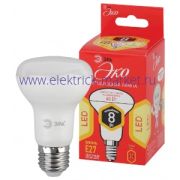 Лампа светодиодная Эра ECO LED R63-8W-827-E27 (диод, рефлектор, 8Вт, тепл, E27)