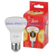 Лампа светодиодная Эра ECO LED R63-8W-827-E27 (диод, рефлектор, 8Вт, тепл, E27)