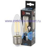 Лампа светодиодная Эра F-LED B35-7W-840-E27 (филамент, свеча, 7Вт, нейтр, E27)