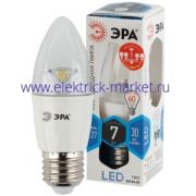 Лампа светодиодная Эра LED B35-7W-840-E27-Clear (диод,свеча,7Вт,нейтр,E27)