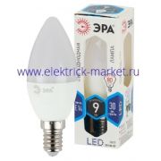 Лампа светодиодная Эра LED B35-9W-840-E14 (диод, свеча, 9Вт, нейтр, E14)