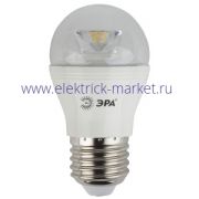 Лампа светодиодная Эра LED P45-7W-827-E27-Clear (диод,шар,7Вт,тепл,E27)