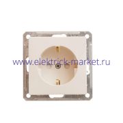 Systeme Electric Wessen 59 Беж Розетка с/з с защитными шторками  RS16-152-2-86