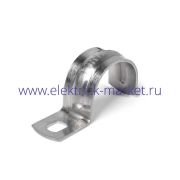 Скоба металлическая однолапковая с внутр. d 21-22 мм (100шт) FortisFlex