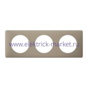 Legrand Celiane2 Перкаль Грэй Рамка 3-ая (2+2+2 мод)