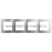 ЭРА Рамка на 4 поста, Эра12, алюминий