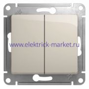 Systeme Electric Glossa Молочный Выключатель 2-клавишный, сх.5, 10AX GSL000951
