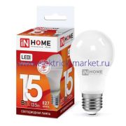 Лампа светодиодная LED-A60-VC 15Вт грушевидная 230В E27 6500К 1430лм IN HOME 4690612020280