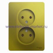 Systeme Electric Glossa Фисташковый Розетка 2-я СП 16А IP20 250В без заземл. в сборе  GSL001020