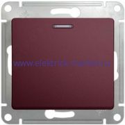 Systeme Electric Glossa Баклажановый Выключатель 1-клавишный, сх.1, 10AX  GSL001111