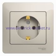 Systeme Electric Glossa Молочный Розетка с/з (в сборе) GSL000942