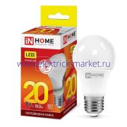Лампа светодиодная LED-A60-VC 20Вт грушевидная 230В E27 3000К 1900лм IN HOME 4690612020297