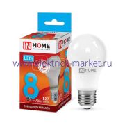 Лампа светодиодная LED-A60-VC 8Вт 230В E27 4000К 720Лм IN HOME 4690612024028