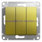 Systeme Electric Glossa Фисташковый Выключатель 3-клавишный, сх.3, 10AX GSL001031