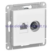 Systeme Electric AtlasDesign Бел Розетка двойная ТВ + компьютерная RJ45, кат. 5Е ATN000189