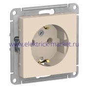 System Electric AtlasDesign Беж Розетка с/з, 16А, механизм ATN000243