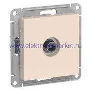 Systeme Electric AtlasDesign Беж Розетка TV проходная 4DB, механизм ATN000292