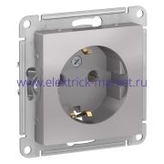 System Electric AtlasDesign Алюминий Розетка с/з, 16А, механизм ATN000343