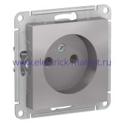 System Electric AtlasDesign Алюминий Розетка б/з, 16А, механизм ATN000341