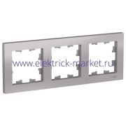 Systeme Electric AtlasDesign Алюминий Рамка 3-ая, универсальная ATN000303