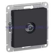 Systeme Electric AtlasDesign Карбон Розетка антенная одиночная TV коннектор, механизм ATN001093