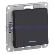 Systeme Electric AtlasDesign Карбон Выключатель 1-клавишный с подсветкой, сх.1а, 10АХ, механизм ATN001013