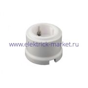 BIRONI Лизетта Керамика Белый Розетка с/з B1-101-01