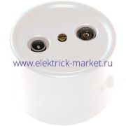 BIRONI Лизетта Пластик Белый Розетка ТV/FM B1-305-21