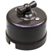 BIRONI Лизетта Пластик Коричневый Выключатель проходной 1-кл B1-201-22