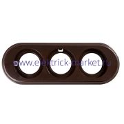 BIRONI Лизетта Пластик Коричневый Рамка 3-ая BF1-630-22