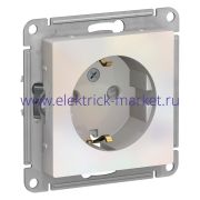 System Electric AtlasDesign Жемчуг Розетка с/з со шторками, 16А, механизм ATN000445