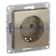 Systeme Electric  AtlasDesign Шампань Розетка с/з, 16А, механизм ATN000543