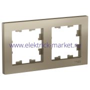 Systeme Electric  AtlasDesign Шампань Рамка 2-ая, универсальная ATN000502